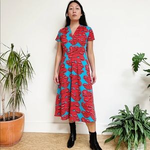 Nooworks Greta Dress in Mouths